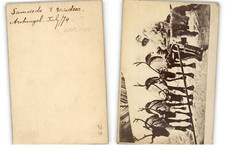 Peuple Samoyède, l'éleveur de rennes, Sibérie  Vintage albumen print CDV.