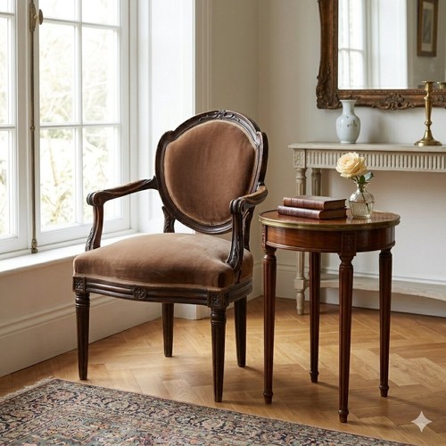 Fauteuil néoclassique ancien - fauteuil,