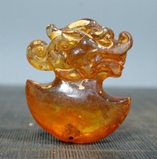 2.8" Yellow Glass Sculpture