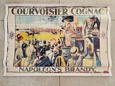 Affiche publicitaire Cognac Courvoisier Napoleon's Brandy imprimerie Thoret