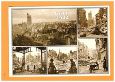 CAEN (14) MILITAIRES AMERICAINS dans VILLE en 1944