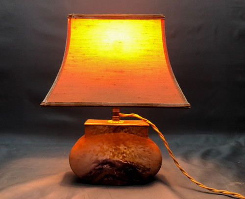 Lampe daum verre - lampe, marmoréen