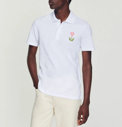 Sandro men white embroidered - sandro,
