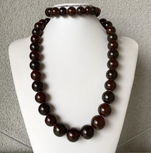 Collier ancien ambre - collier, en