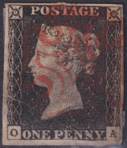 Royaume uni penny black - 1, 1840