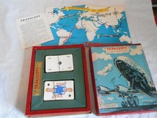 vintage board game transcott transcontinental air lines french constellatiion