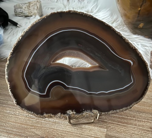 Jolie tranche agate marron - jolie, d’agate