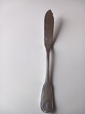 1 couteau à poisson en métal argenté CHRISTOFLE modèle coquille Vendôme 2 