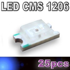 105/25# LED CMS 1206 bleu 280mcd - SMD blue - 25pcs
