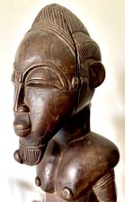Art Tribal Africain Ancien Statue BAOULÉ Côte-d’Ivoire 1950/60 Old Baule Figure