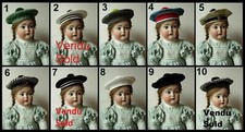 Chapeau béret poupée Jumeau SFBJ Kestner Halbig Kammer Heubach hat antique doll