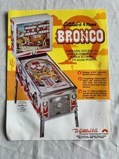 Original flyer flipper Gottlieb Bronco