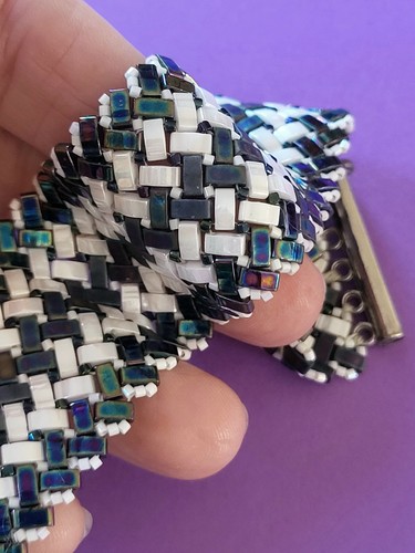 Bracelet manchette perles - en,