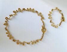 Parure moderniste serpent zigzag BICHE DE BERE  Vintage 1990s