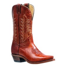 4905 Bottes Boulet western country bout pointue marron ambre femme