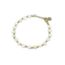bracelet étoile nacre billes / or