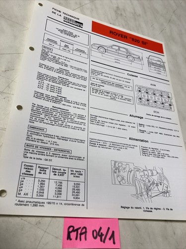 Fiche technique automobile
