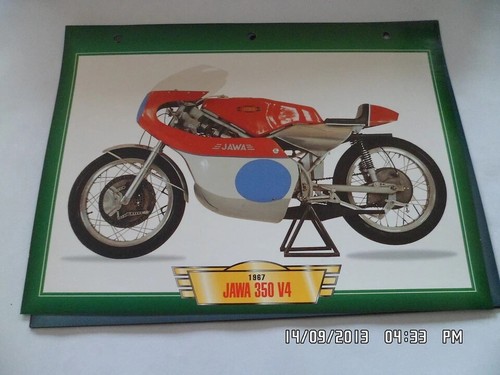 Carte fiche moto 1967 jawa - moto,