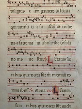 Encre Partition de Musique Chant Grégorien Chanson Solfège Enluminure Latin 