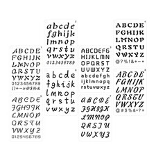  8 Pcs Alphabet Templates