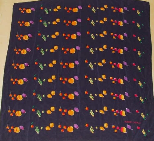 Foulard vintage 100 soie - foulard,