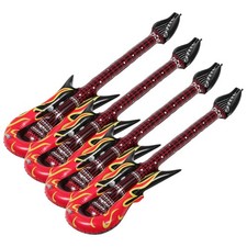  4 Pcs Guitare Jouet Gonflable Noir Jouets Gonflables Pour Enfants
