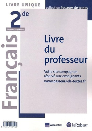 Français 2de livre unique - livre,