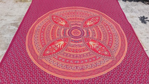 Grand couvre lit - indien, floral