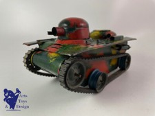 JOUET ANCIEN JOUSTRA REF 406 EX USINE COLLECTION LEONARD CHAR TANK A FEU C.1936