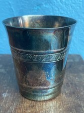 Gobelet métal argenté bande