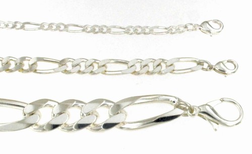 Bracelet chaine figaro plaqué - bracelet,