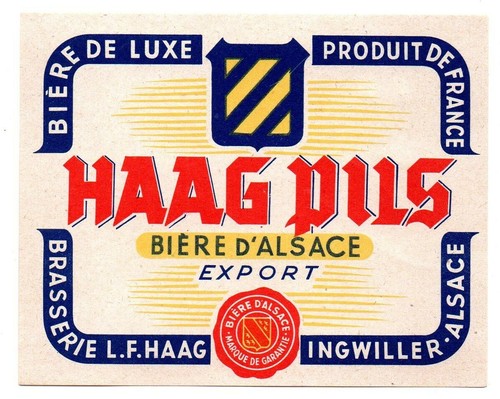 Ancienne étiquette haag pils - étiquette,