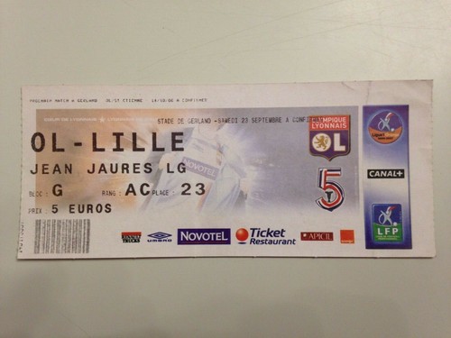 Ticket match lyon lille - match,