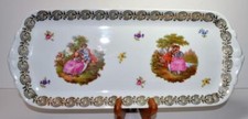 Limoges Fragonard Scènes 38.7cm x 16.5cm Rectangulaire Forme Service Plateau