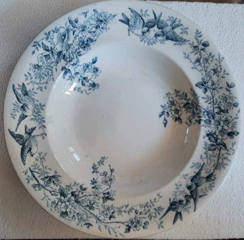 Assiette creuse ancienne - assiette,