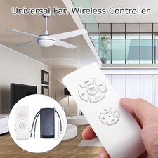 Ventilateur Lumineux Combiné Luminaire Télécommande Blanc et Noir Plafonnier