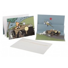 Carte postale Pop-Up Tintin au