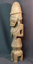 B Art Africain splendide grande statuette royale ancienne Bamana Mali 62c3.1kg  