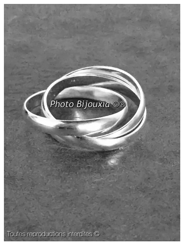 Bague anneaux argent - bague,
