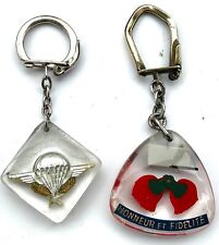 PORTE CLEF LÉGION ÉTRANGÈRE HONNEUR FIDÉLITÉ KÉPI ÉPAULETTES BREVET PARACHUTISTE