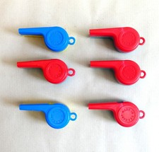 lot 6 sifflets plastique