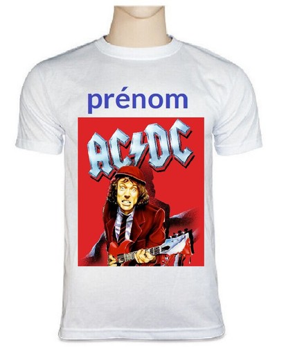Tee shirt dc personnalisé - ac/dc,