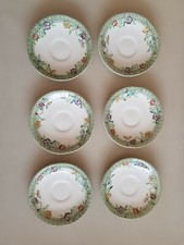 6 sous coupes pour tasses porcelaine anglaise Mason's English Country Garden