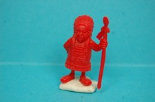 FIGURINE MONOCHROME DUNKIN ROCHE AUX FEES LUCKY LUKE CHEF INDIEN ROUGE