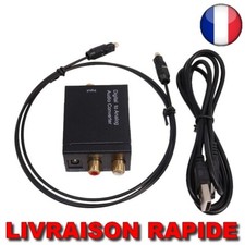 Convertisseur Audio Numérique Analogique 3 5mm Adapté TV Fibre Optique Coaxiale