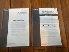 roland XV-5080 Quick start Q&A and Sound List