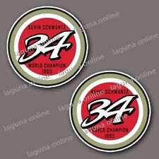 Autocollant décalcomanie résistant aux intempéries logo kevin schwantz brillant