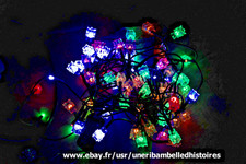 Guirlande Électrique Noël lumineuse 100 lampes clignotante lampes led