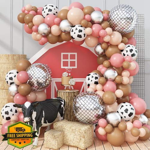 Cow print balloon arch - print,