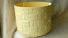 CACHE POT EN FAIENCE EFFET PAILLE TRESSEE CHATELAIN FRANCE*